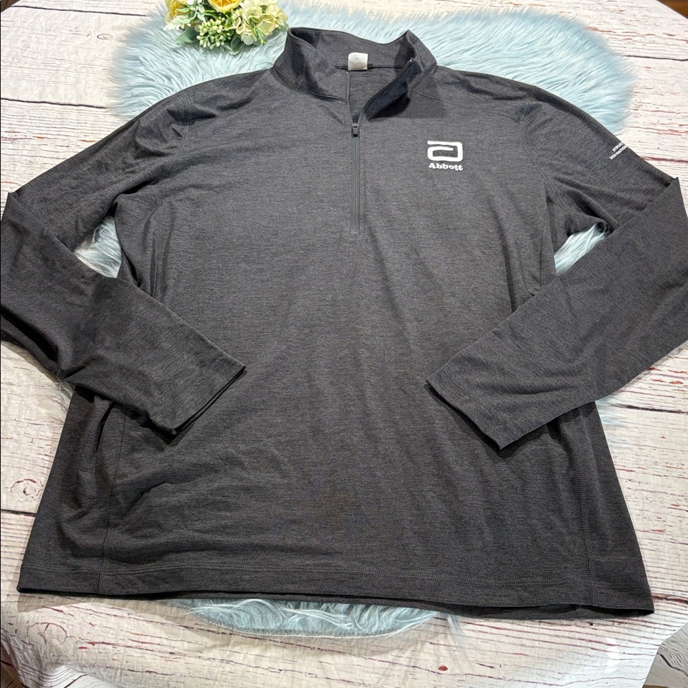 Sport-Tek Abbott Grey Quarter Zip Pullover Top sz XL